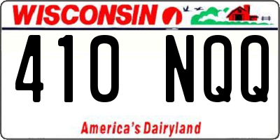 WI license plate 410NQQ