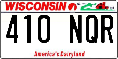WI license plate 410NQR