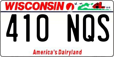 WI license plate 410NQS