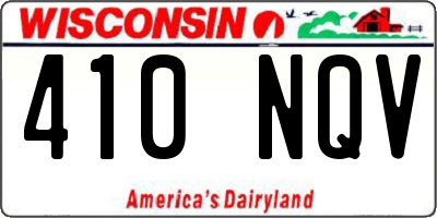 WI license plate 410NQV