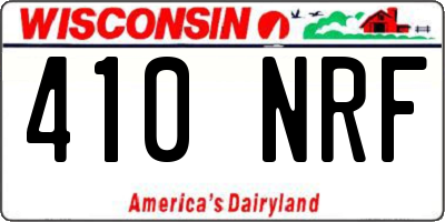WI license plate 410NRF