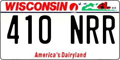 WI license plate 410NRR