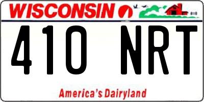 WI license plate 410NRT