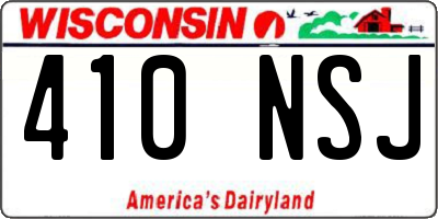 WI license plate 410NSJ