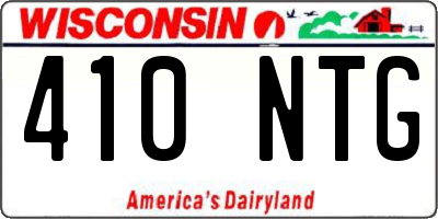 WI license plate 410NTG