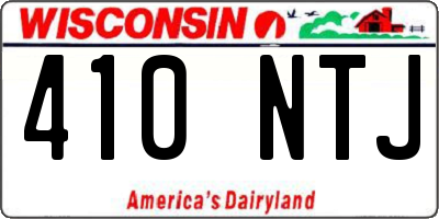 WI license plate 410NTJ