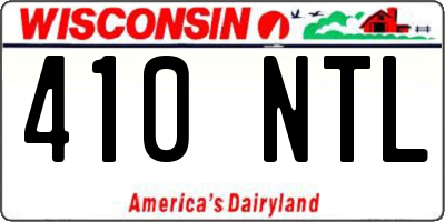 WI license plate 410NTL
