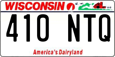 WI license plate 410NTQ