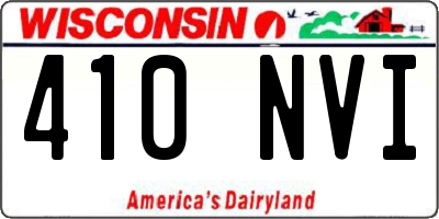 WI license plate 410NVI