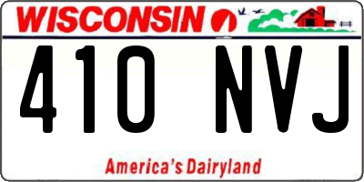 WI license plate 410NVJ