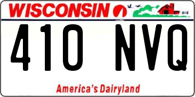 WI license plate 410NVQ