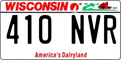WI license plate 410NVR