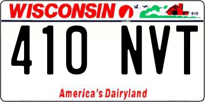 WI license plate 410NVT