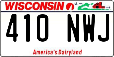 WI license plate 410NWJ
