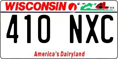 WI license plate 410NXC