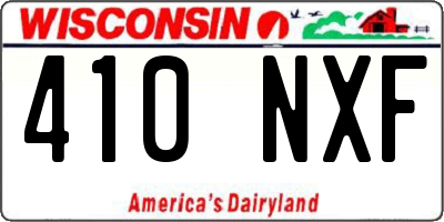WI license plate 410NXF