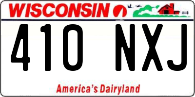 WI license plate 410NXJ