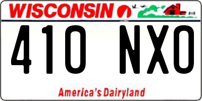 WI license plate 410NXO