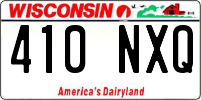 WI license plate 410NXQ