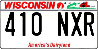 WI license plate 410NXR