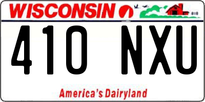 WI license plate 410NXU