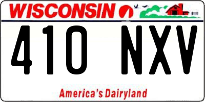 WI license plate 410NXV