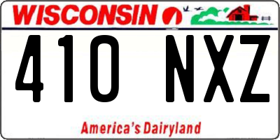 WI license plate 410NXZ