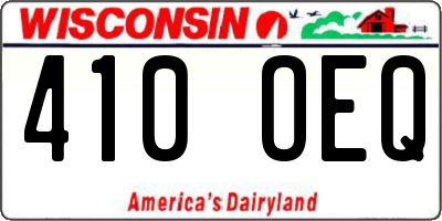 WI license plate 410OEQ