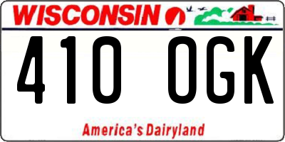 WI license plate 410OGK