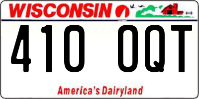 WI license plate 410OQT