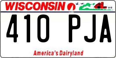 WI license plate 410PJA