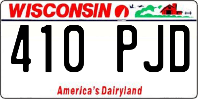 WI license plate 410PJD