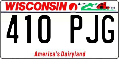 WI license plate 410PJG