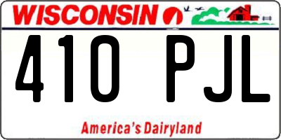 WI license plate 410PJL
