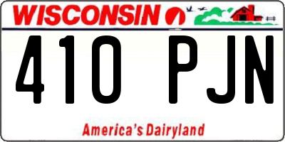 WI license plate 410PJN