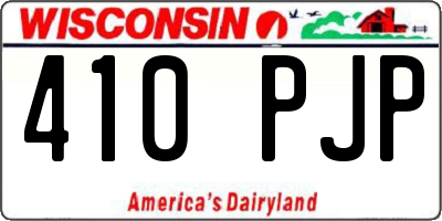 WI license plate 410PJP