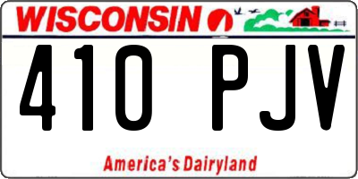 WI license plate 410PJV