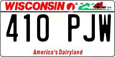 WI license plate 410PJW