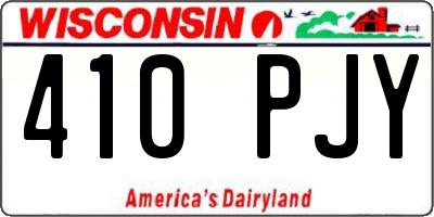 WI license plate 410PJY