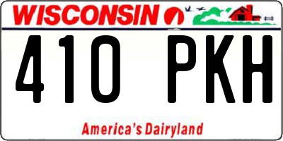WI license plate 410PKH
