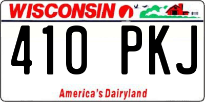 WI license plate 410PKJ