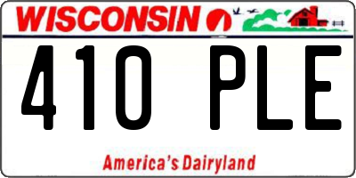 WI license plate 410PLE
