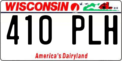 WI license plate 410PLH