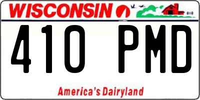 WI license plate 410PMD