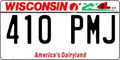 WI license plate 410PMJ