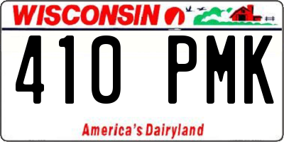 WI license plate 410PMK