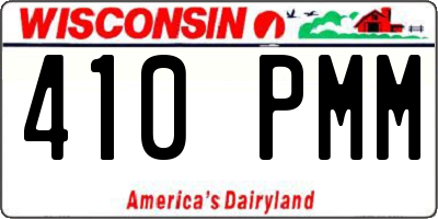 WI license plate 410PMM