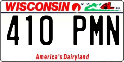 WI license plate 410PMN