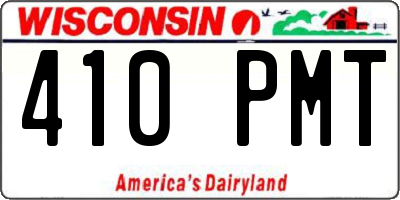 WI license plate 410PMT