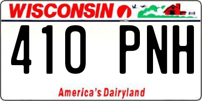 WI license plate 410PNH